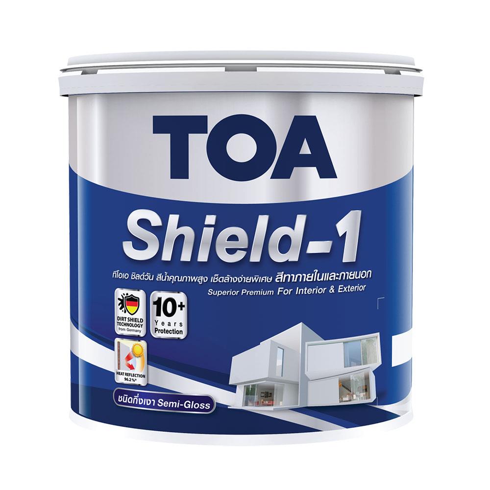 สีน้ำทาภายนอก TOA SHIELD-1 BASE B กึ่งเงา 1 แกลลอน