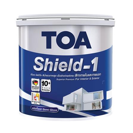 สีน้ำทาภายนอก TOA SHIELD-1 BASE B กึ่งเงา 1 แกลลอน