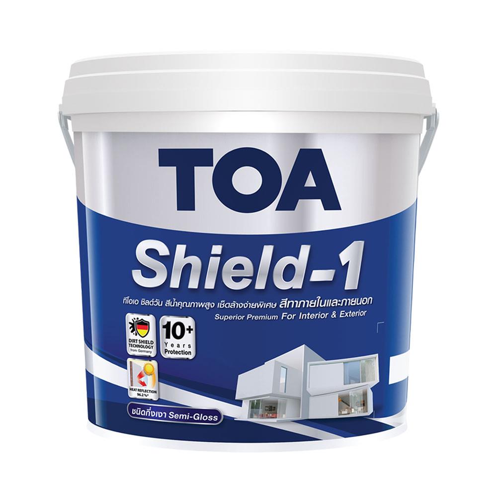 สีน้ำทาภายนอก ชนิดกึ่งเงา TOA SHIELD-1 BASE A 2.5 แกลลอน