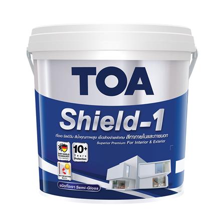 สีน้ำทาภายนอก ชนิดกึ่งเงา TOA SHIELD-1 BASE A 2.5 แกลลอน_0