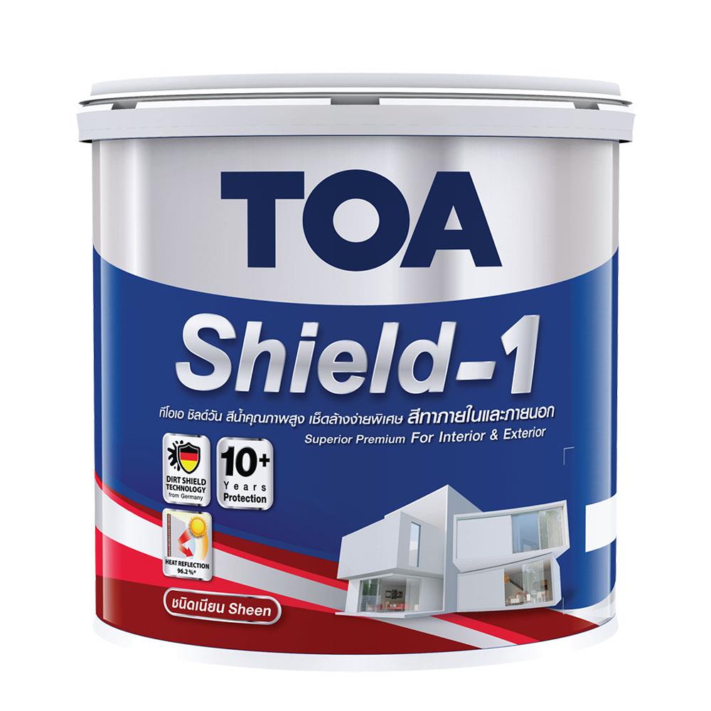สีน้ำทาภายนอก TOA SHIELD-1 BASE A เนียน 1 แกลลอน