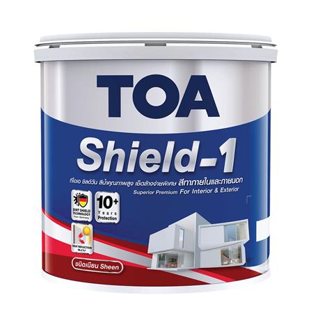 สีน้ำทาภายนอก TOA SHIELD-1 BASE A เนียน 1 แกลลอน