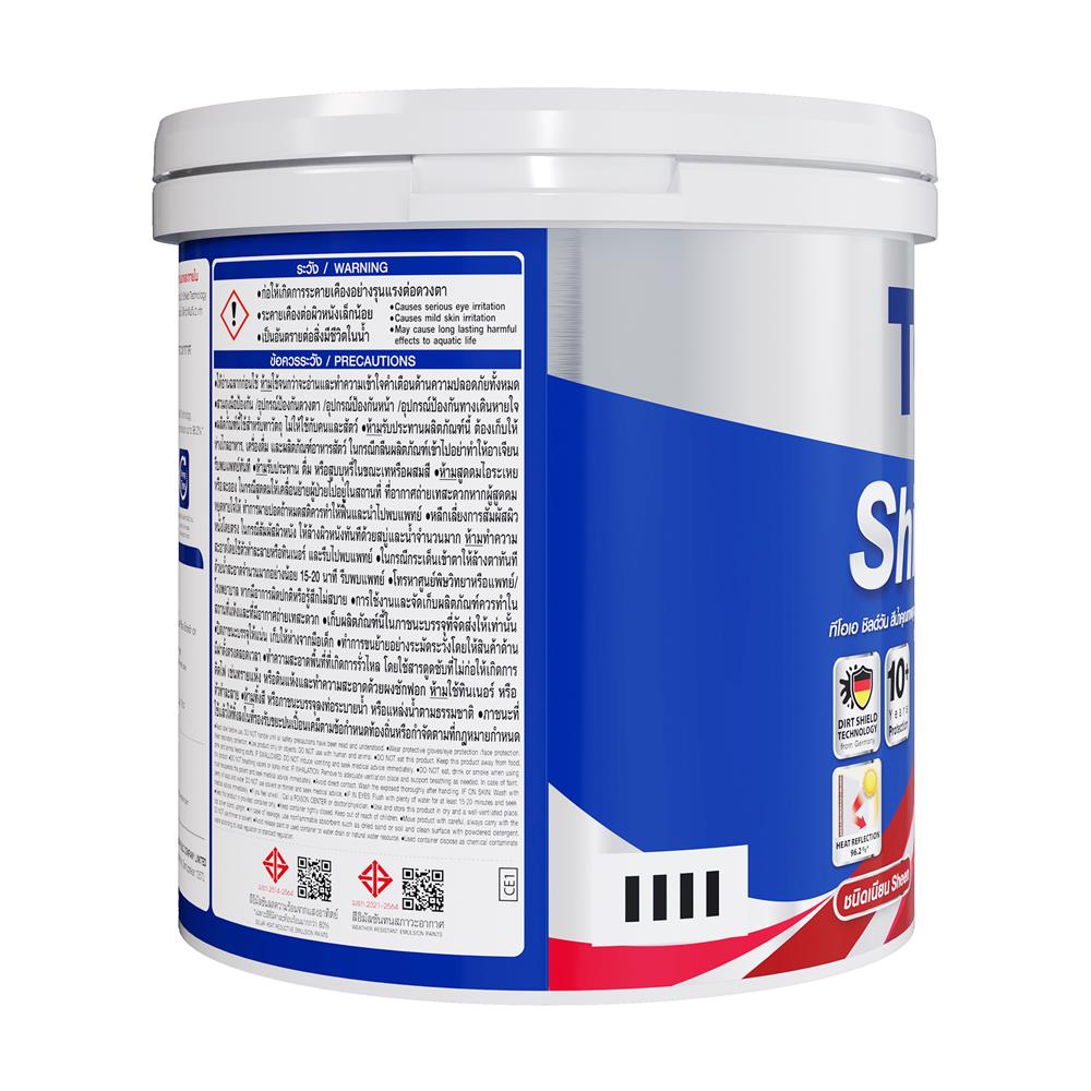 สีน้ำทาภายนอก ชนิดเนียน TOA SHIELD-1 BASE B สีขาว 1 แกลลอน