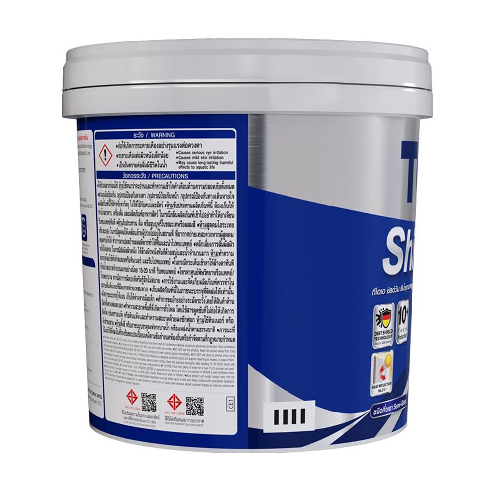 สีน้ำทาภายนอก ชนิดกึ่งเงา TOA SHIELD-1 BASE C สีขาว 2.5 แกลลอน