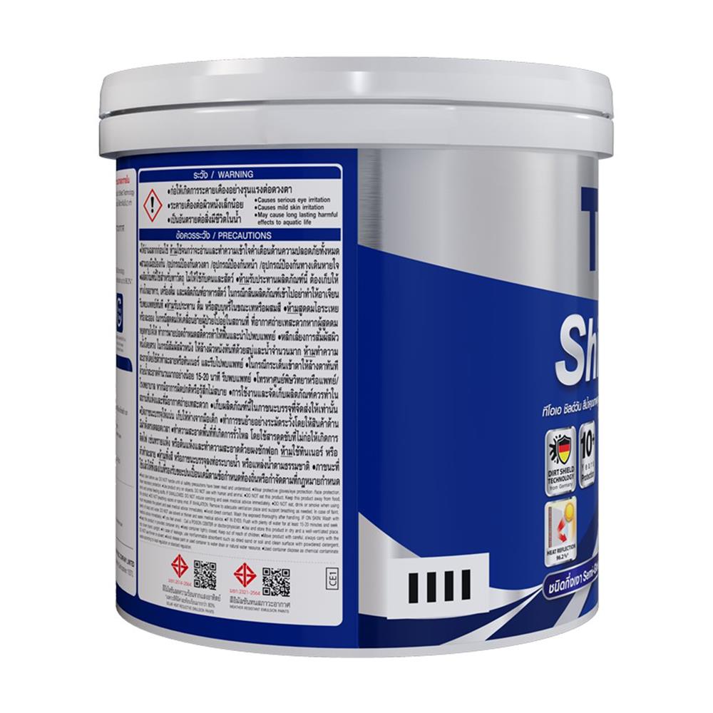 สีน้ำทาภายนอก ชนิดกึ่งเงา TOA SHIELD-1 BASE C สีขาว 1 แกลลอน