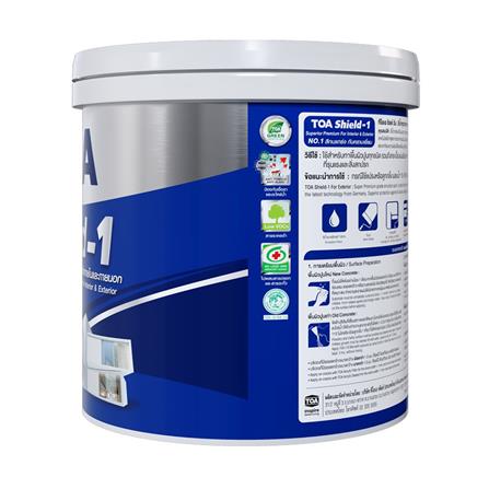 สีน้ำทาภายนอก ชนิดกึ่งเงา TOA SHIELD-1 BASE D สีขาว 1 แกลลอน_3