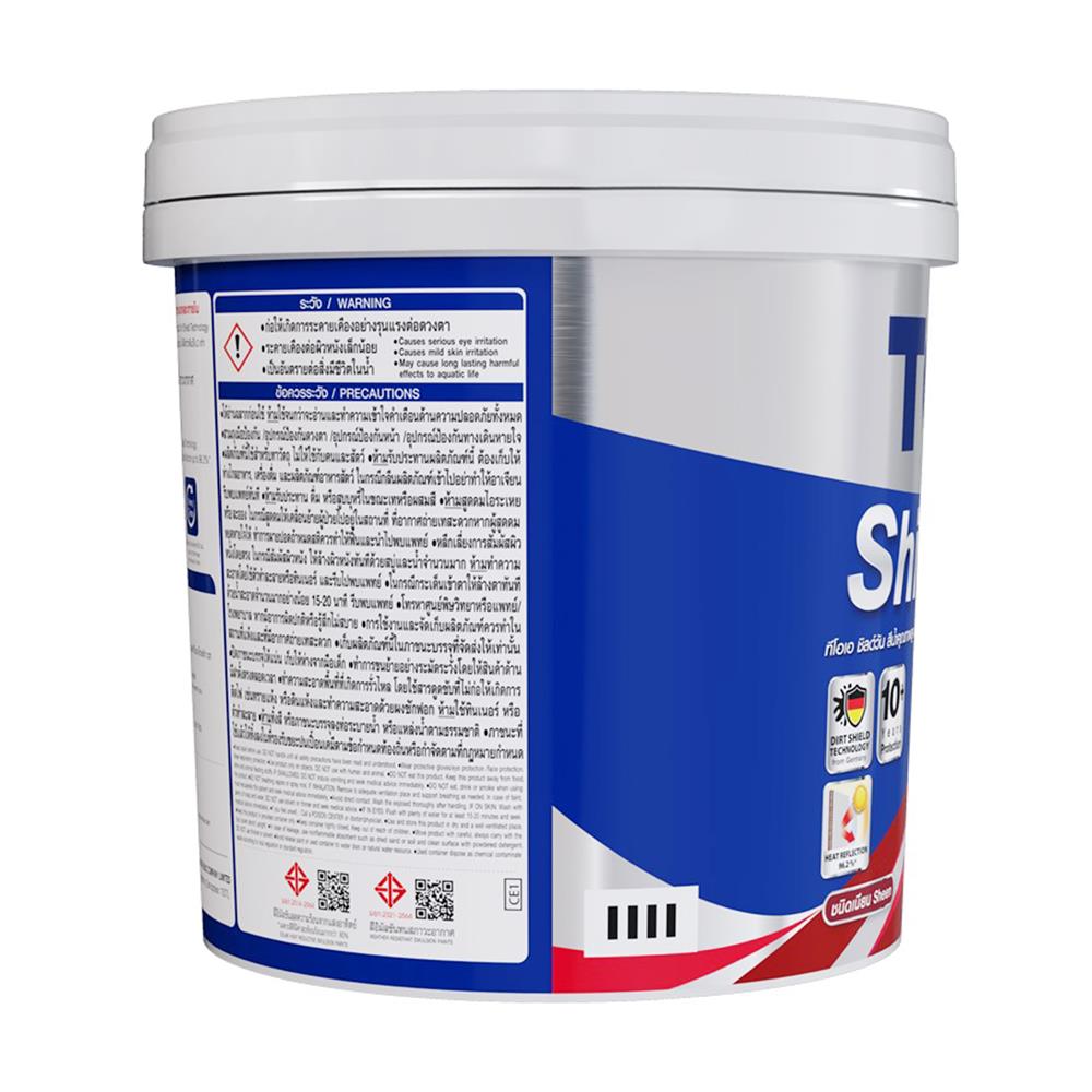 สีน้ำทาภายนอก ชนิดเนียน TOA SHIELD-1 BASE D สีขาว 2.5 แกลลอน