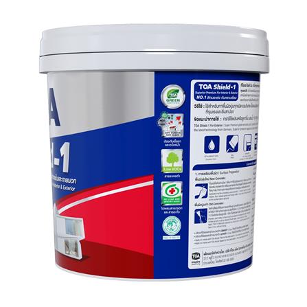 สีน้ำทาภายนอก ชนิดเนียน TOA SHIELD-1 BASE D สีขาว 2.5 แกลลอน_3