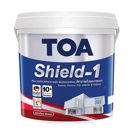 สีน้ำทาภายนอก ชนิดเนียน TOA SHIELD-1 BASE C สีขาว 2.5 แกลลอน
