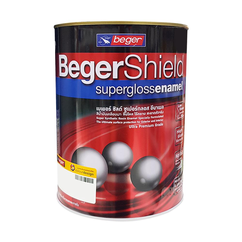 สีน้ำมัน BEGERSHIELD SUPERGLOSS BASE B กึ่งเงา 1 แกลลอน