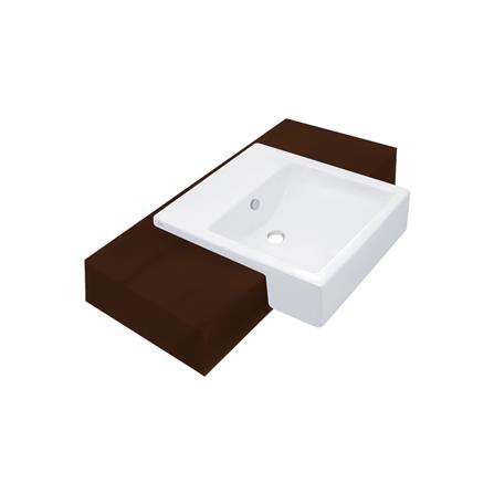 อ่างล้างหน้าฝังครึ่งเคาน์เตอร์ COTTO C02717 สีขาว_0