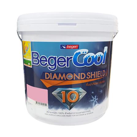 สีน้ำทาภายนอก BEGER Cool DiamondShield 10 BASE D กึ่งเงา 2.5 แกลลอน