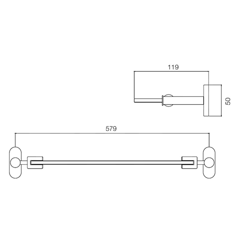 หิ้งกระจก WS AX-5505 สเตนเลส