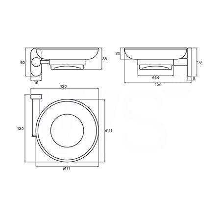 ที่ใส่สบู่ WS AX-5506 สเตนเลส_1