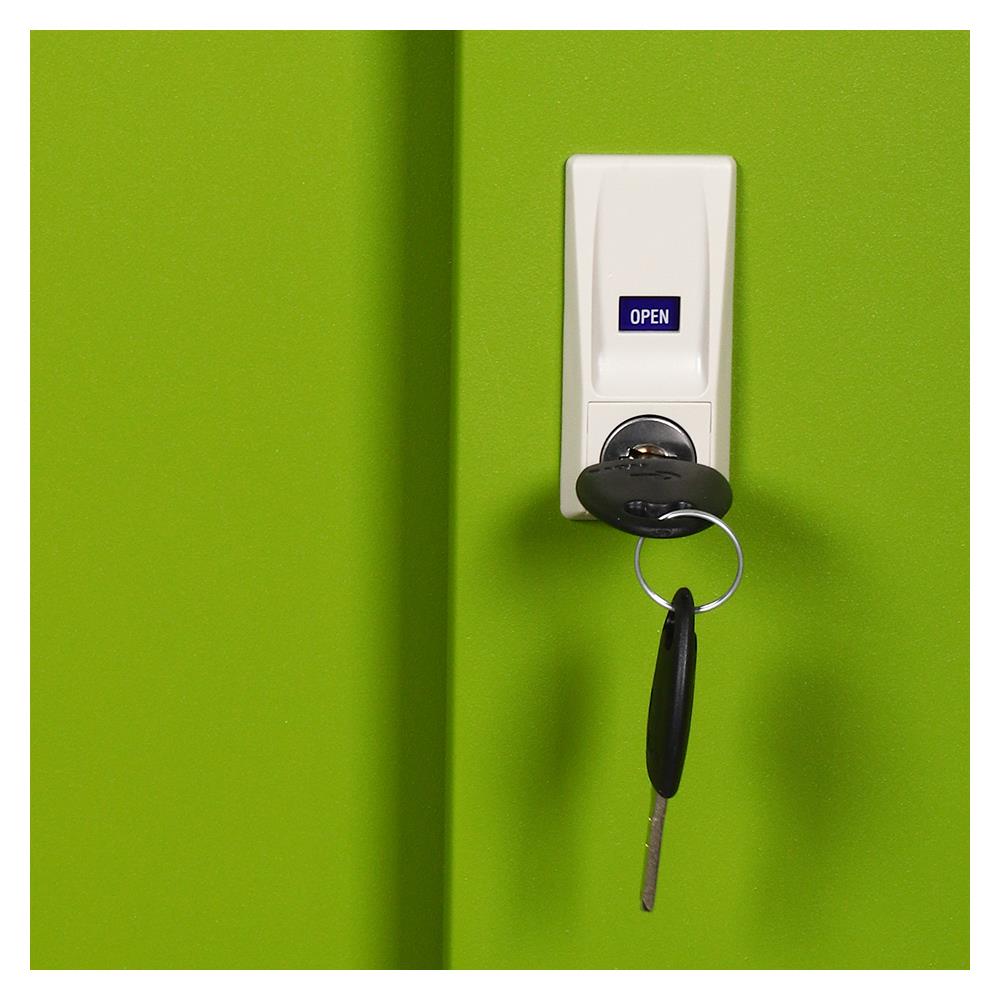 ตู้เหล็กสูงบานเลื่อนทึบ LUCKY WORLD KSS-914-GG สีเขียว