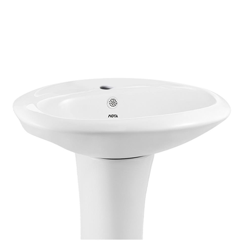 อ่างล้างหน้า พร้อมขาตั้ง MOYA 830 สีขาว