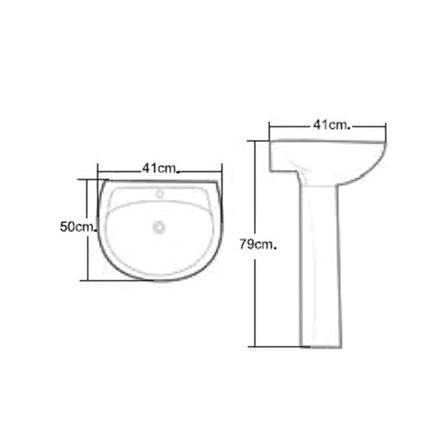 อ่างล้างหน้า พร้อมขาตั้ง MOYA 830 สีขาว_4