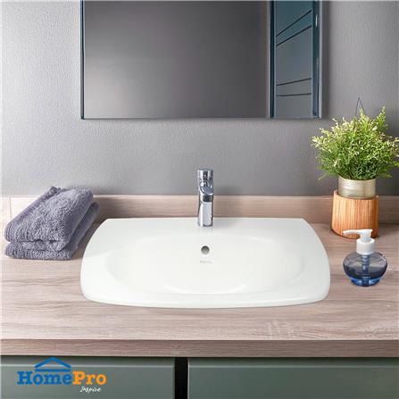 อ่างล้างหน้า ฝังบนเคาน์เตอร์ MOYA สีขาว_3