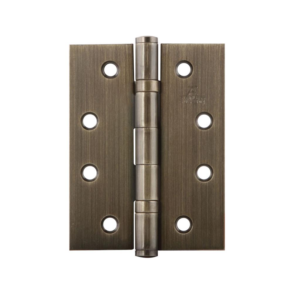 บานพับ 4X3 นิ้ว X 2 มม. HAFELE 489.04.100 สีทองเหลืองรมดำ แพ็ก 2 ชิ้น