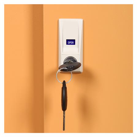 ตู้เหล็กสูงบานเลื่อนทึบ LUCKY WORLD KSS-914-EG สีน้ำตาล_4