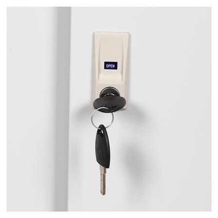 ตู้เหล็กสูงบานเลื่อนทึบ LUCKY WORLD KSS-914 สีเทาทราย_4