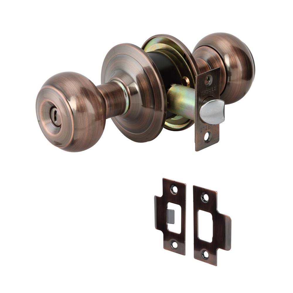 ลูกบิดห้องน้ำ หัวจัน HAFELE 489.93.304 สีทองแดงรมดำ