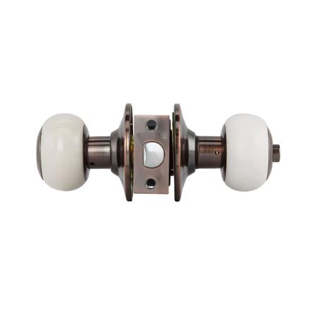 ลูกบิดห้องน้ำ หัวจัน HAFELE 489.93.716 สีหินอ่อนขาว+สีทองแดงรมดำ_2