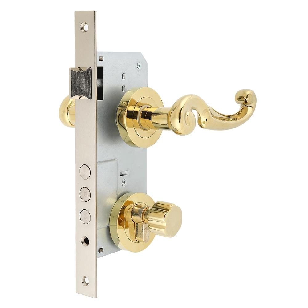 มือจับก้านโยกห้องทั่วไป MORTISE  MTL 404 สีทองเงา