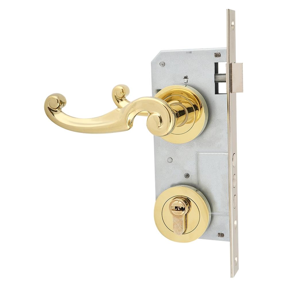 มือจับก้านโยกห้องทั่วไป MORTISE  MTL 404 สีทองเงา