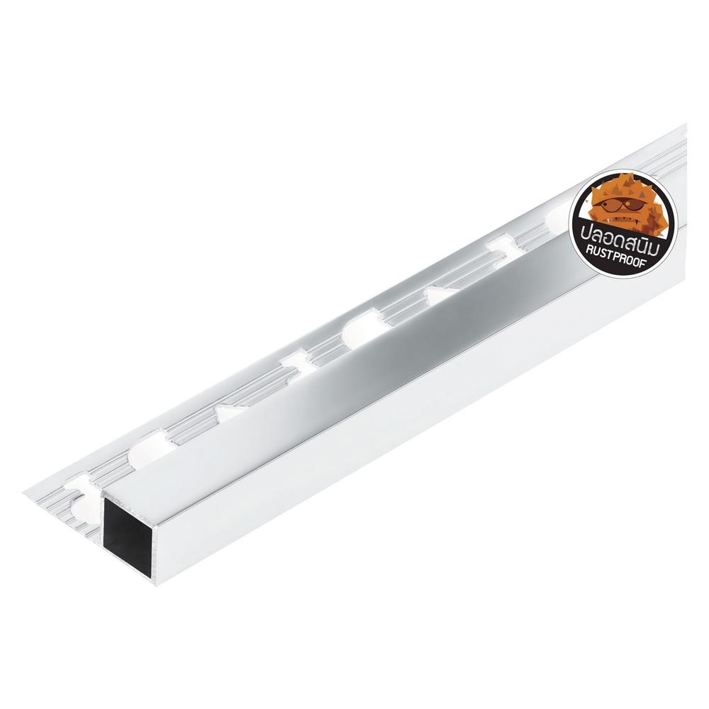 คิ้วอะลูมิเนียมมุมเหลี่ยมกลาง DP PA902021 2 ม. สีเงินเงา