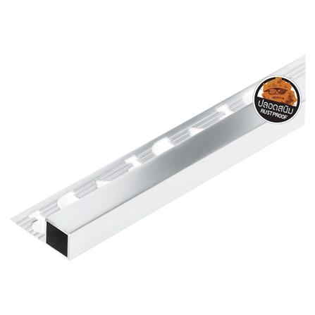 คิ้วอะลูมิเนียมมุมเหลี่ยมใหญ่ DP PA142011 2 ม. สีเงินเงา