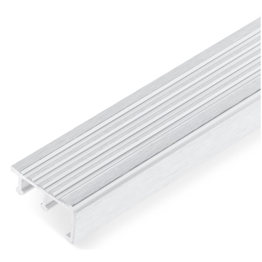 จมูกบันไดอะลูมิเนียม NAC40 เงินปัดลาย 2ม.