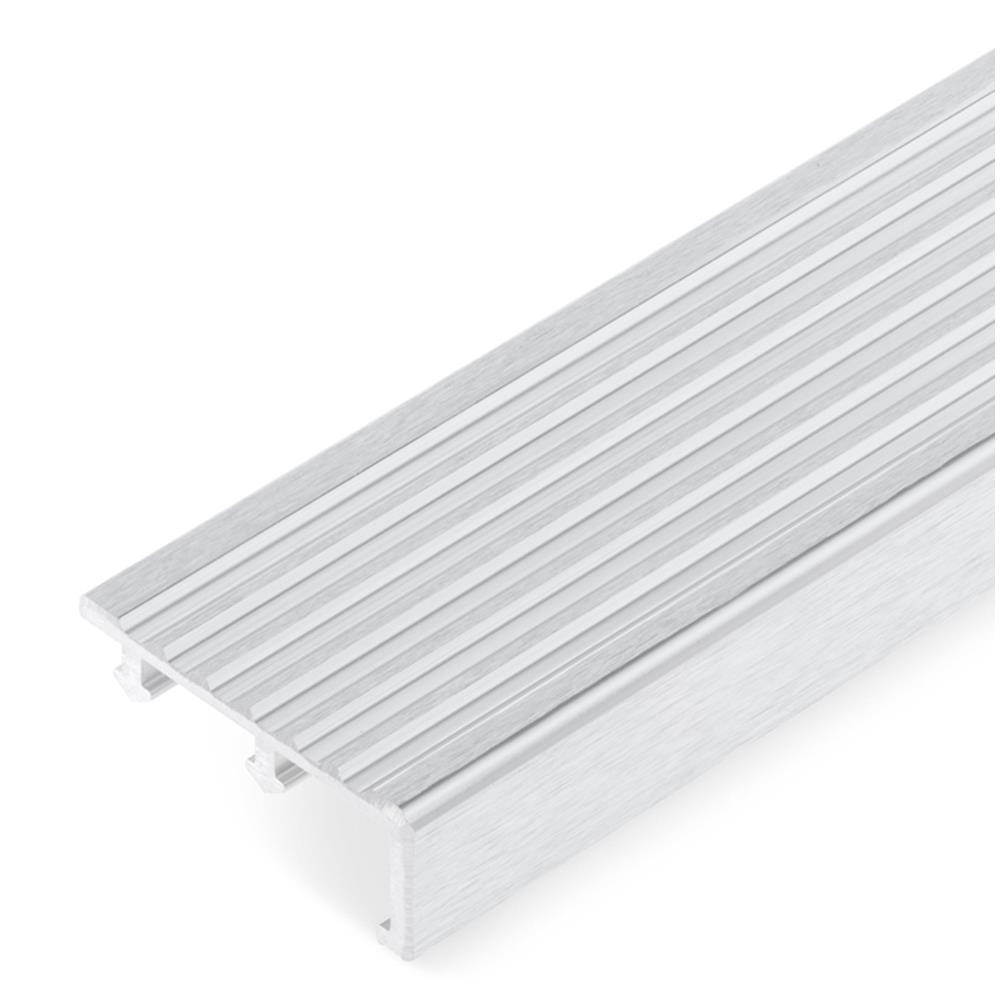 จมูกบันไดอะลูมิเนียม DP NAC 50 2 ม. สีเงินปัดลาย