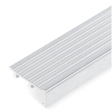 จมูกบันไดอะลูมิเนียม DP NAC 50 2 ม. สีเงินปัดลาย