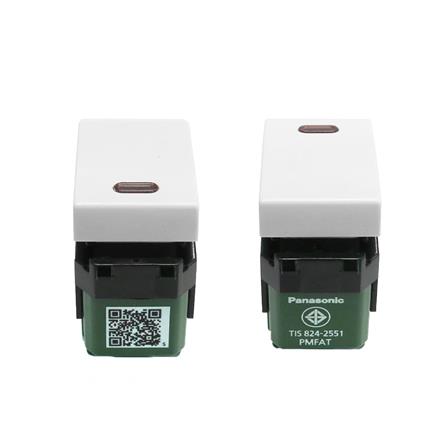 สวิตช์ 1 ทาง มีไฟ PANASONIC WEG5141 ขนาด 1 ช่อง สีขาว_2