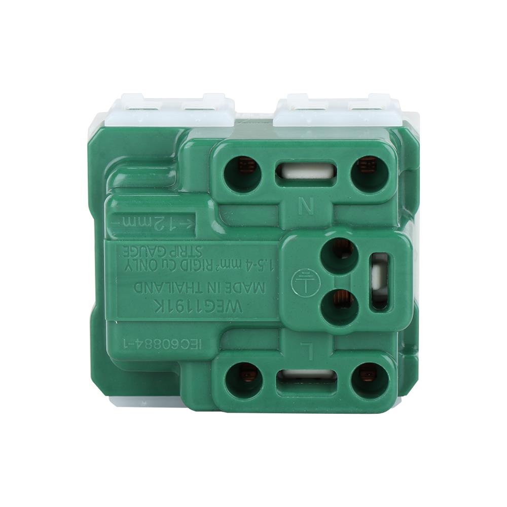 เต้ารับเดี่ยว 3 ขา PANASONIC WEG1191K สีขาว