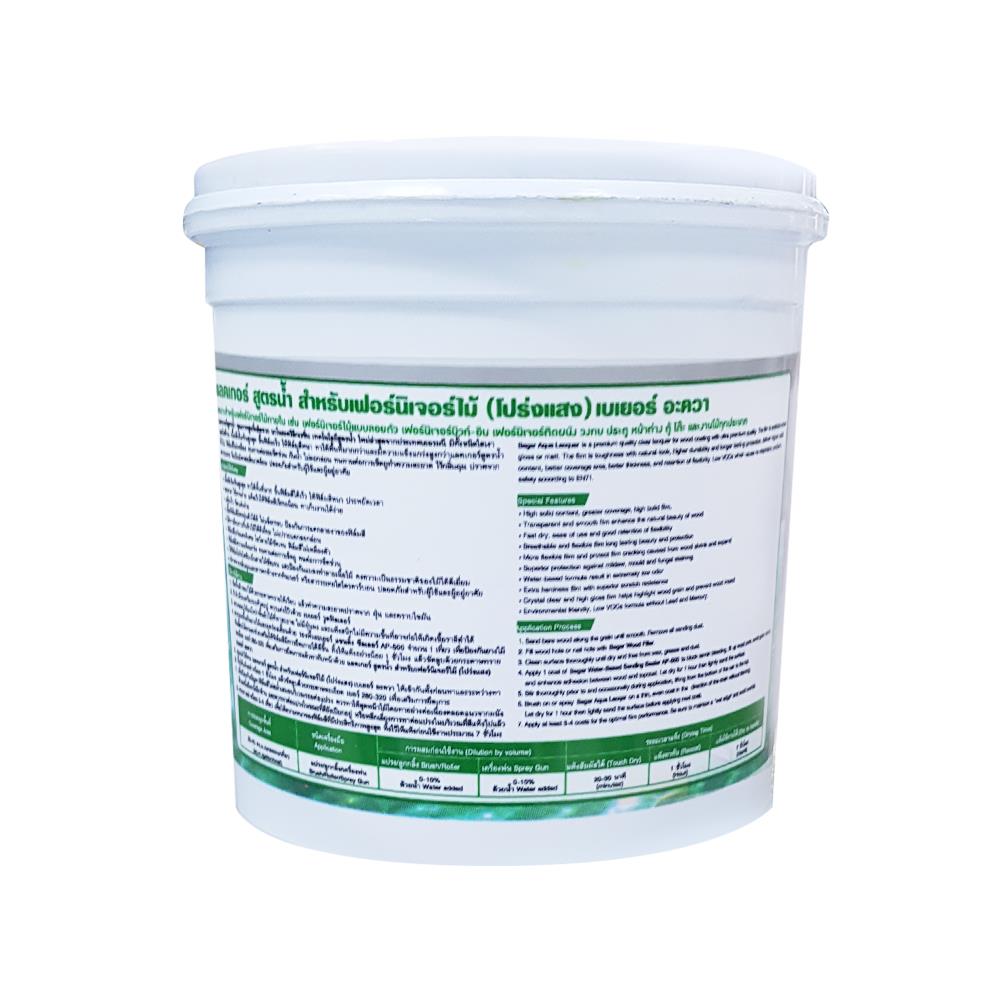 แล็กเกอร์ BEGER AQUA AL900 เงา 1/4 แกลลอน