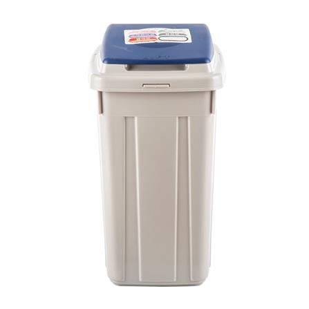 ถังขยะเหลี่ยมฝาเปิด-ปิด KEYWAY 42 ลิตร สีเทา_1