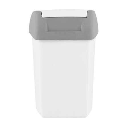 ถังขยะเหลี่ยมฝาสวิง DKW HH-208P ขนาด 9L สีขาวเทา_4