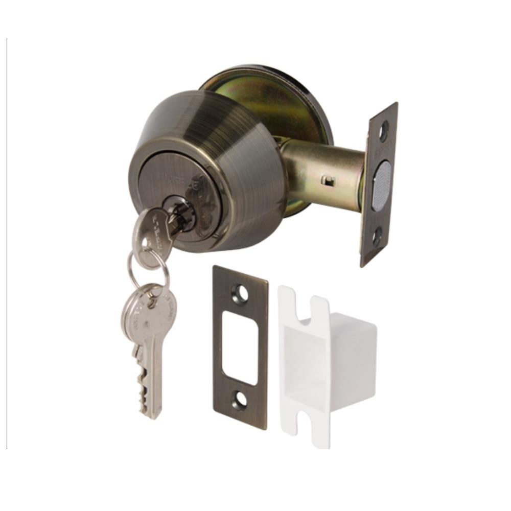 กุญแจลิ้นตาย 1 ด้าน HAFELE 911.22.398 สีทองเหลืองรมดำ