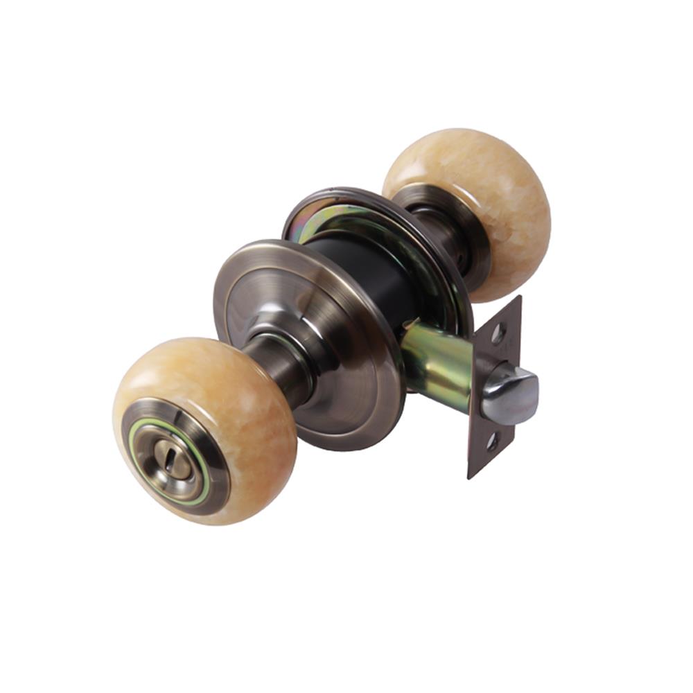 ลูกบิดห้องน้ำ หัวจัน HAFELE 489.93.617 สีหินอ่อนเหลือง+สีทองเหลืองรมดำ