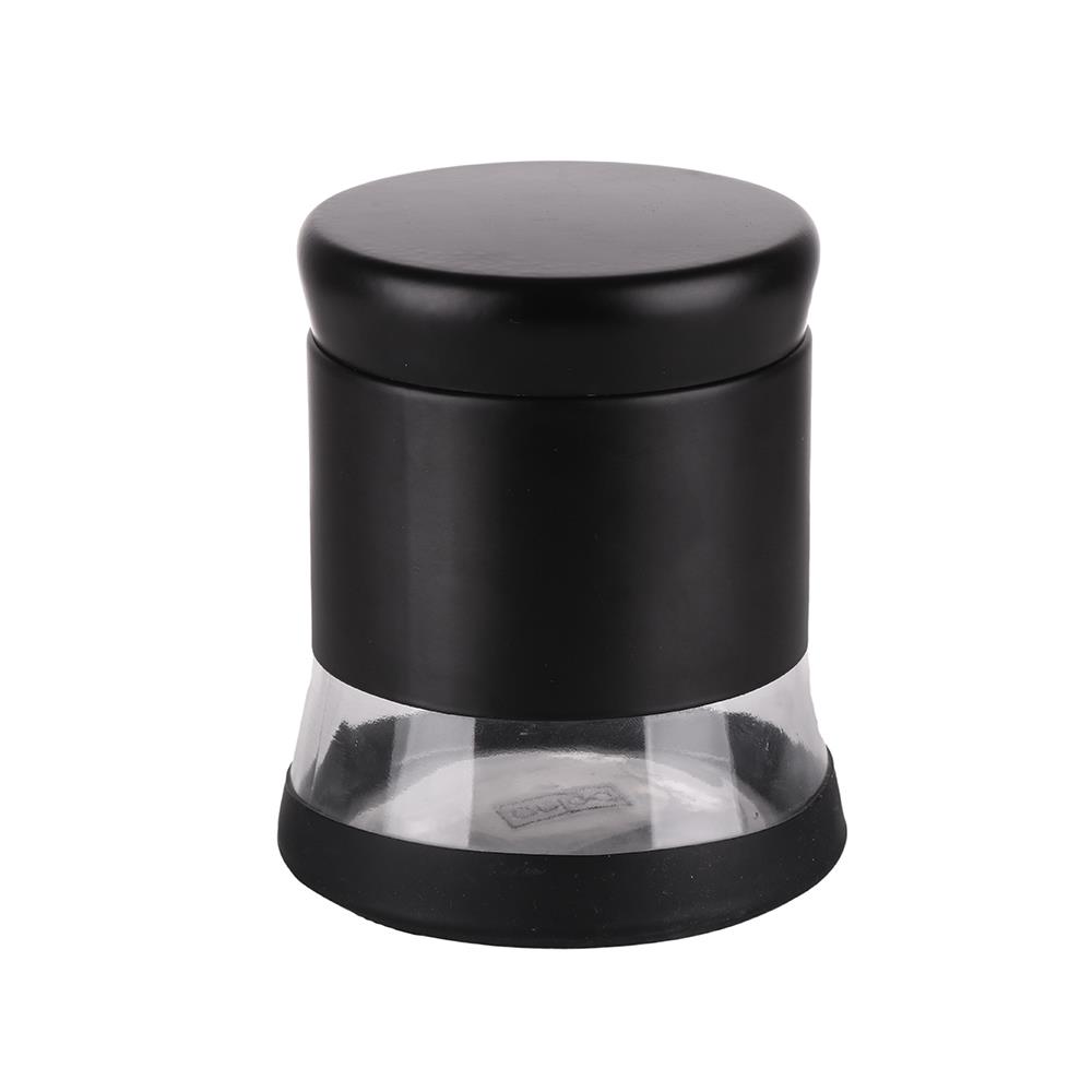 ขวดโหลแก้วกลมฝาเกลียว S สีดำ