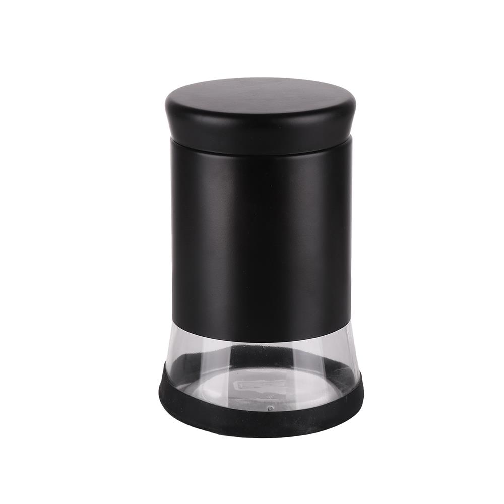 ขวดโหลแก้วกลมฝาเกลียว M สีดำ