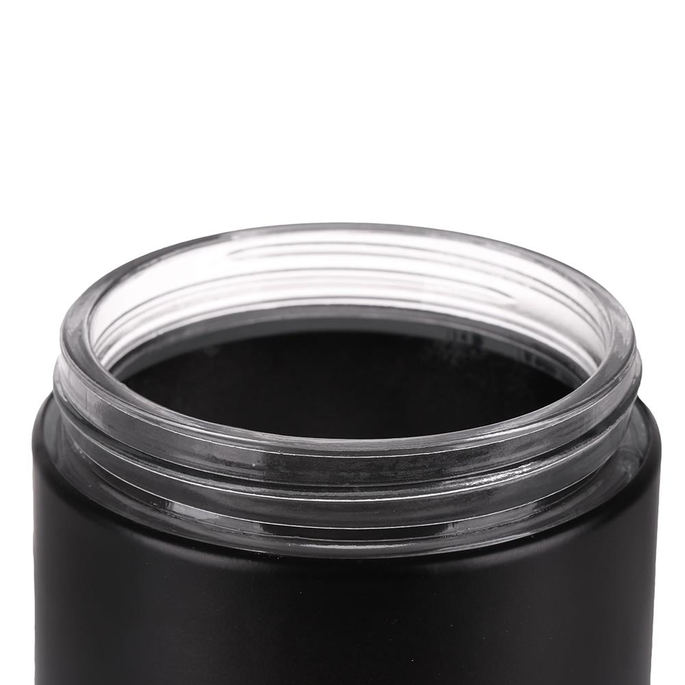 ขวดโหลแก้วกลมฝาเกลียว M สีดำ