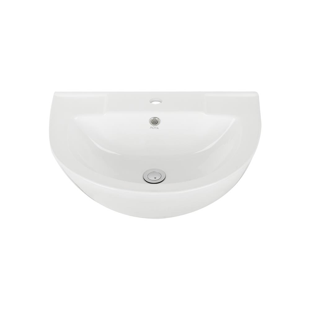 อ่างล้างหน้าพร้อมขาตั้งครึ่ง MOYA 832A สีขาว