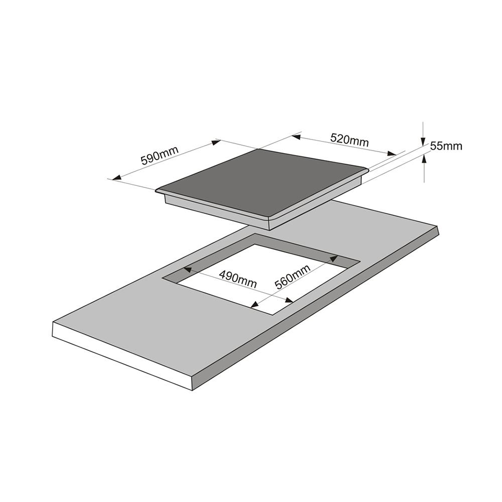 เตาฝังเซรามิก TECNOGAS CHB3060PATGPBB 60 ซม.