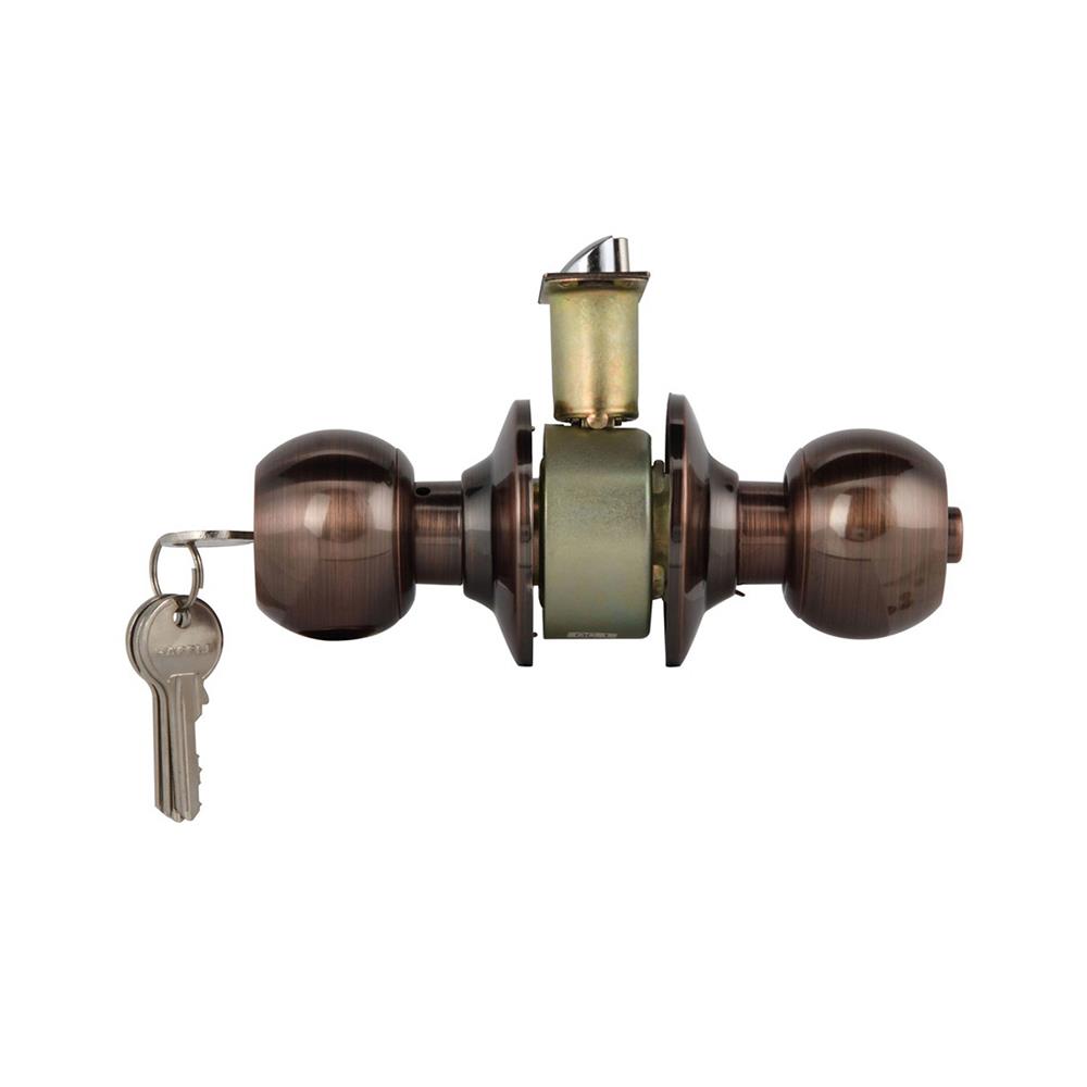 ลูกบิดหัวกลม+DEAD BOLT HAFELE 489.93.309 สีทองแดงรมดำ