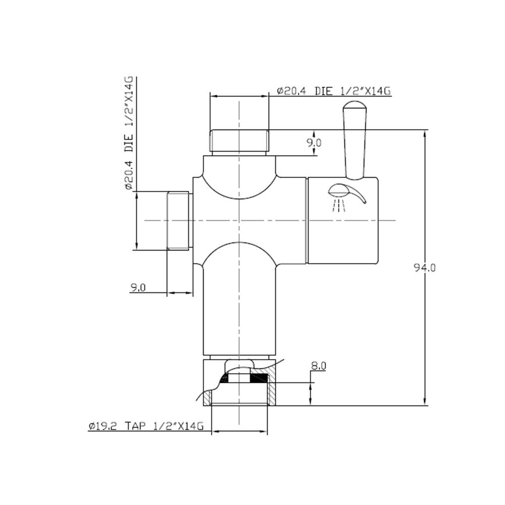 ตัวเปลี่ยนทิศทางน้ำ HANG DV-004