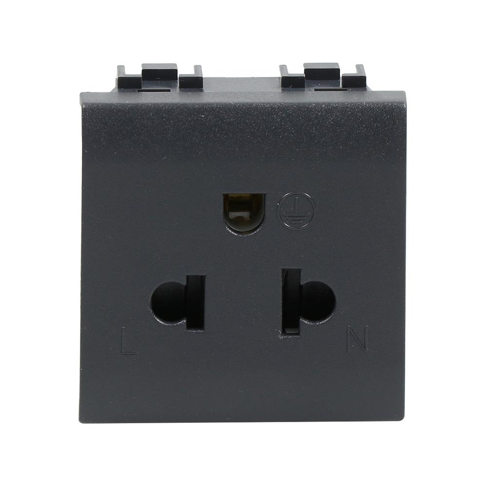 เต้ารับเดี่ยว 3 ขา มีกราวด์ BTICINO SL4126F LIVING LIGHT สีดำ