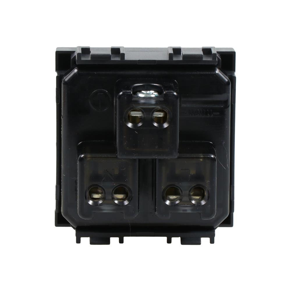 เต้ารับเดี่ยว 3 ขา มีกราวด์ BTICINO SL4126F LIVING LIGHT สีดำ